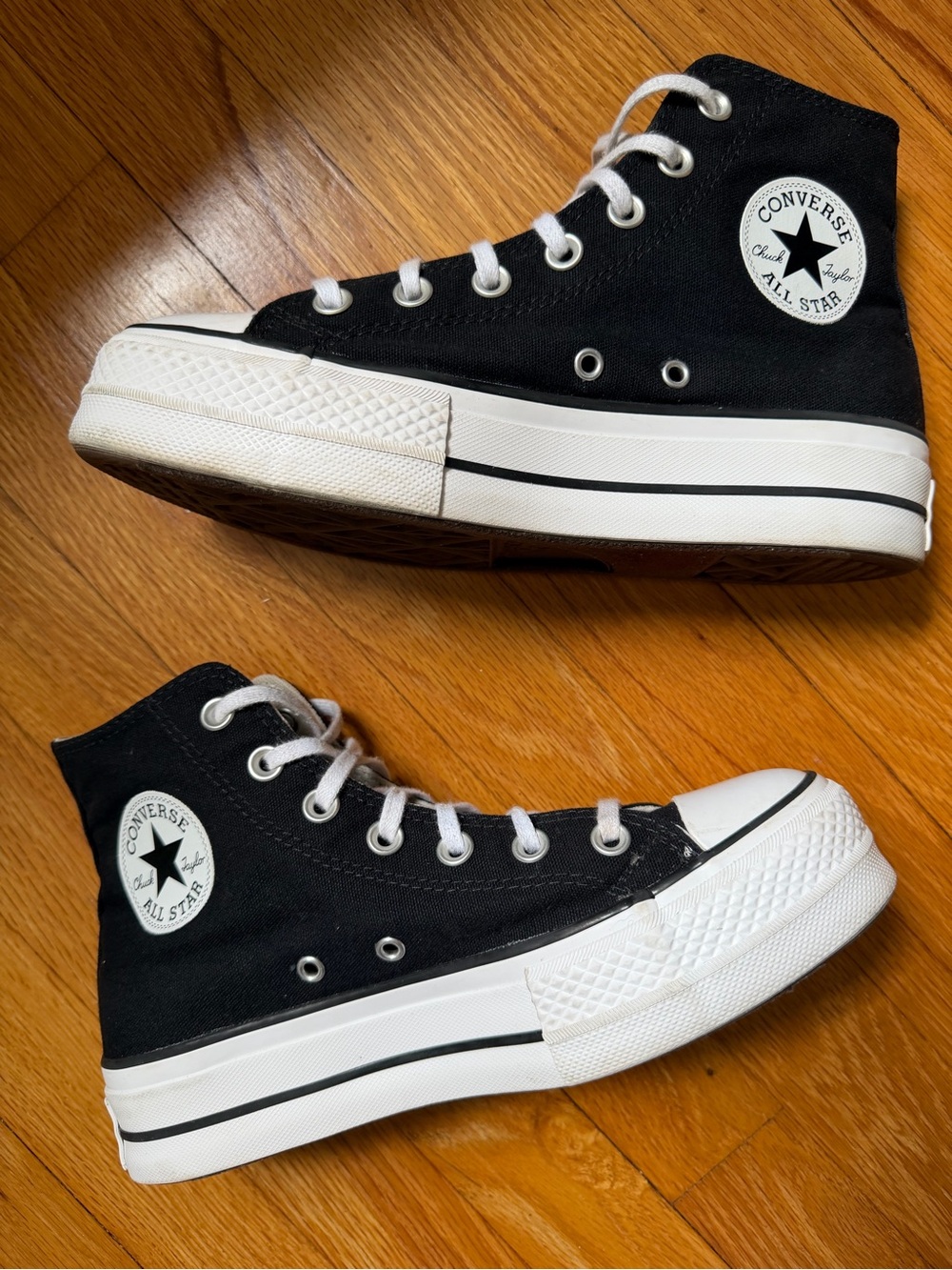 Converse Chuck Taylor All Star Lift Platform High Top Black Sneakers Women’s 7